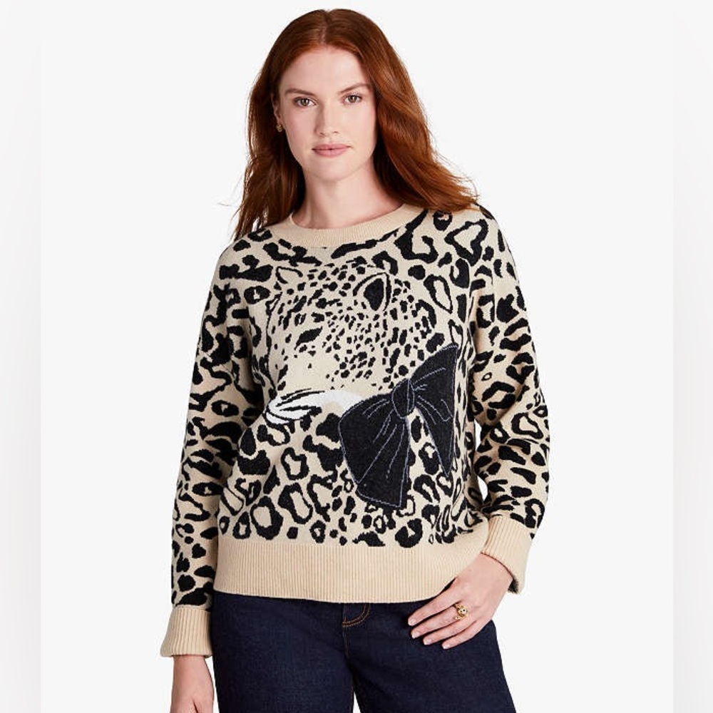 Kate Spade Leopard Bow Sweater
